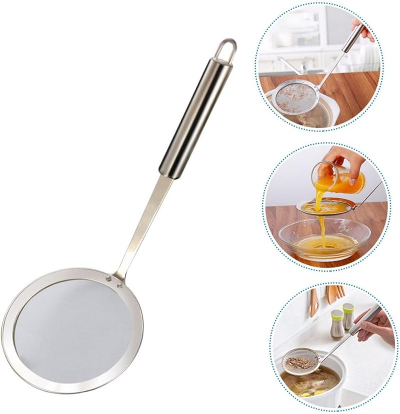 Stainless Steel Fine Mesh Skimmer Spoon For Frying Noodles Hot Pot Oil Water Separation - Image 4